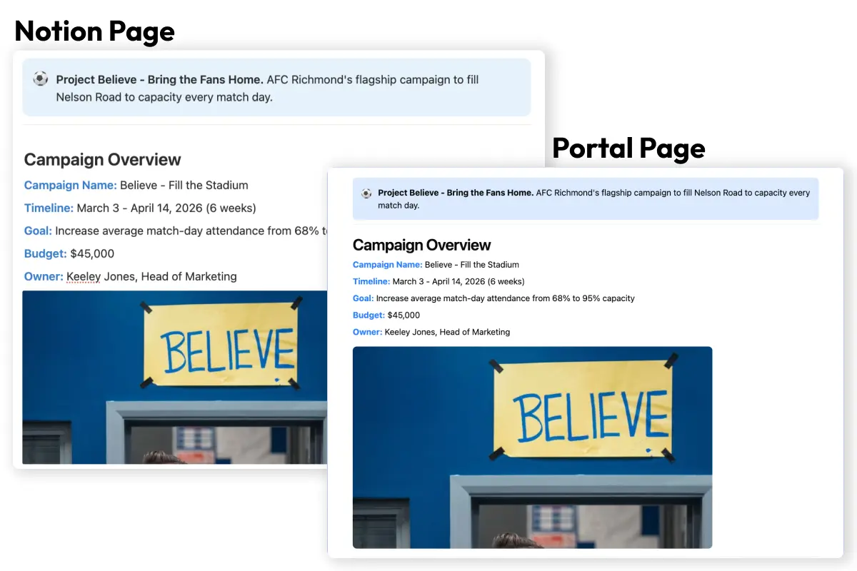 Notion vs Portal side by side