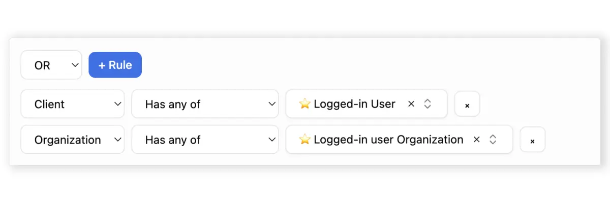 Filtered views per user