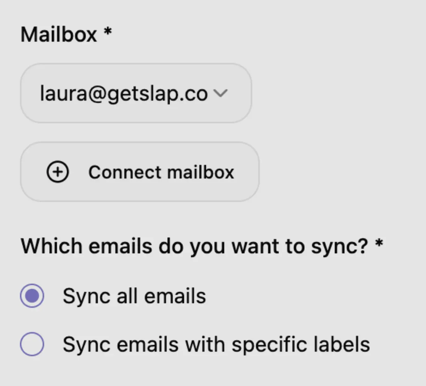 Step 2: connect your mailbox