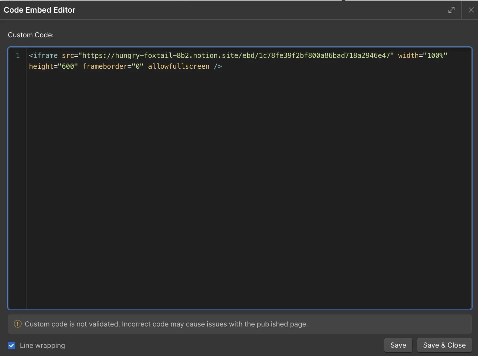 Example of how it looks like on Webflow